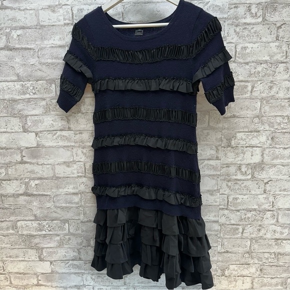 MARC by Marc Jacobs navy black sweater scoop dress women’s size XS - Picture 2 of 8